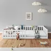 Idimex Bodenbett GUSTAVO mit Rausfallschutz Kiefer Massiv   Weiß 90 x ...