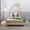 Idimex Kinderbett LIZ 90x200 cm in Hausoptik aus Massivholz natur - Bo...