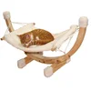 Kerbl Kratzbaum Hängematte SIESTA weiß mit Holzgestell 73x36x34 cm Ker...