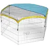 Kerbl Freigehege, verzinkt, 6 Gitter 56,5x56,5 cm, mit Tür und Netz, G...