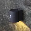 Megatron Loky LED-Solarwandleuchte, Sensor, rund
