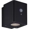 Megatron Loky LED-Solarwandleuchte, Sensor, eckig
