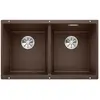 BLANCO SUBLINE 350/350-U, Schrankwaschbecken, Silgranit, Braun, 80 cm,...