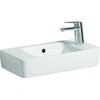 GEBERIT Handwaschbecken Renova Compact 50 cm Hahnloch rechts weiß mit ...