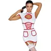 Kleid mit Strapsen im Krankenschwester-Look