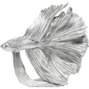 Kare Design Dekofigur Betta Fish Silber Klein