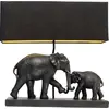 Kare Design Tischleuchte Elephant Family, Braun/Schwarz, Elefanten-Mot...