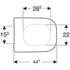 Geberit 500692011 Renova Plan WC-Sitz, eckiges Design