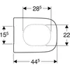 Geberit 500689011 Renova Plan WC-Sitz, eckiges Design