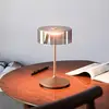 LED-Akkutischleuchte Numotion,  bronze, Glas, IP54, dimmbar