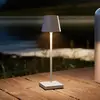 LED-Akkutischlampe Nuindie pocket, grau, IP54, dimmbar