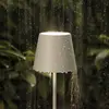 LED-Akkutischlampe Nuindie mini, USB-C, beige, IP54, dimmbar
