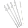 NoBraPro 5-teilliges Strohhalm-Set  Glass Drinking Straw Willy , aus w...