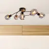 Deckenlampe Fumoso, fünfflammig, schwarz
