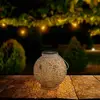 LED-Solarleuchte 52854, weiß, Metall, 20 cm, IP44, 2er-Set