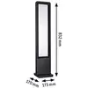 Paulmann LED-Wegeleuchte Reana, anthrazit, 83 cm Metall IP44