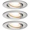 Paulmann Einbauspot Nova, 3er, eisen, dimmbar, IP65, 2.700 K