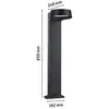Paulmann LED-Wegelampe Capea Grand, anthrazit, 65 cm, IP44