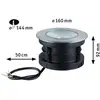 Paulmann Vanea LED-Bodeneinbauleuchte IP67, Ø 16cm