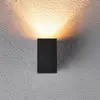 Paulmann LED-Außenwandlampe Flame, schwarz, Höhe 8 cm, IP44