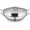 WMF Wokpfanne Induktion "Macao" 36 cm 4-teilig Set inkl. Glasdeckel, A...