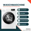 homeX Waschmaschine Frontlader 8kg Weiß: 1400 U/min, Dampffunktion, In...