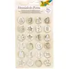 folia 1219 - Adventskalender Buttons, Perlmutt, 24 Stück, aus Metall, ...