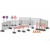 BRUDER 62007 - Baustellen-Set Zubehör mit Zäunen, Schildern & Kegeln f...