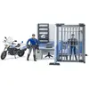 BRUDER 62732 bworld Polizeistation mit Polizeimotorrad, Spielfigur