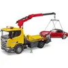BRUDER BRUDER Scania Super560R Straßenanhänger+Auto 03552