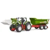 Bruder 03452 Roadmax Traktor mit Frontlader und Kippanhänger, Spielfahrzeug