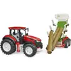 Bruder ROADMAX Traktor Traktor mit Rückeanhänger + 3 Baumstämme 1:16