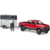 Bruder RAM 2500 Power Wagon mit Pferdeanhänger und 1 Pferd; 2501
