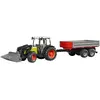 BRUDER 02112 Claas Nectis 267 F Traktor mit Frontlader & Anhänger, Spi...