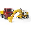 Auto Spiele - tga Bauwagen und Bagger liebherr Bruder TU