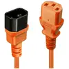 Lindy, Verlängerungskabel, 1m IEC Verlaengerung, orange (1 m)