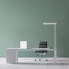 LED-Tischleuchte MAULjaval, silber, 120 cm, dim, Klemfuß