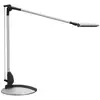 LED-Schreibtischlampe MAULoptimus, silber, Standfuß, dim CCT