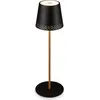 BRILONER LED Akku-Tischleuchte Tischlampe verstellbar IP44 schwarz-hol...