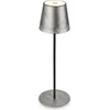 Briloner LED Akku-Tischleuchte Tischlampe höhenverstellbar IP44 silber...