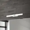 LED-Wandleuchte Runt, chrom matt, 4.000K, IP44, Länge 40 cm