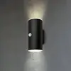 LED-Akku-Außenwandleuchte 3787015, schwarz, Sensor, up/down