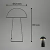 LED-Akku-Tischleuchte Fungo Mini, schwarz, Touch, Kunststoff