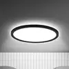 LED-Deckenleuchte Move Sensor, schwarz, Ø 29 cm, IP44, 4000K