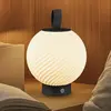 B.K.LICHT LED-Akku-Tischlampe Brilo unplugged Globe, schwarz/weiß IP44
