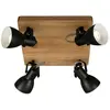 Deckenleuchte Spotleuchte Schwenkbar GU10 35 W schwarz Holz-Metall Bri...