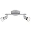 LED Spotleuchte Deckenleuchte 2xGU10 6W schwenkbar Metall Titanfarbig ...