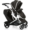 Hauck Geschwisterwagen Duett 2 black, mit Regenschutz, Kinderwagen