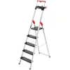 Hailo Stehleiter L100 TopLine, Alu-Sicherheits-Stehleiter 5 Stufen
