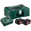 Metabo, Werkzeugakku + Ladegerät, Basic Set 2x 4.0Ah (18 V)